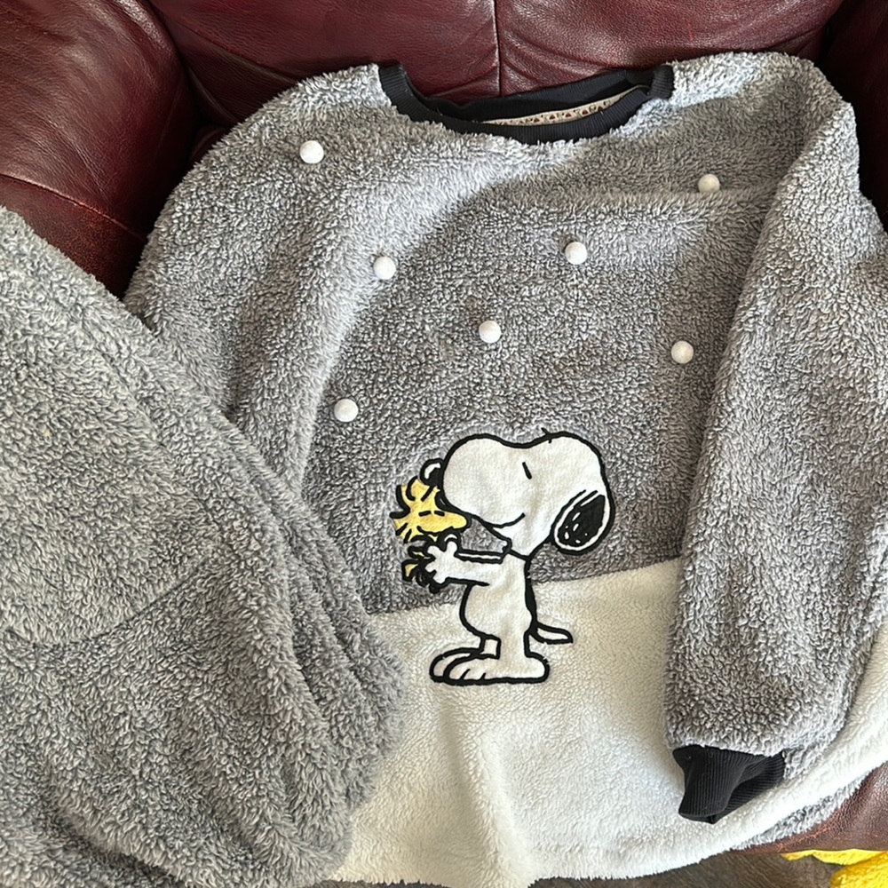 Snoopy Gray and Black Pajamas